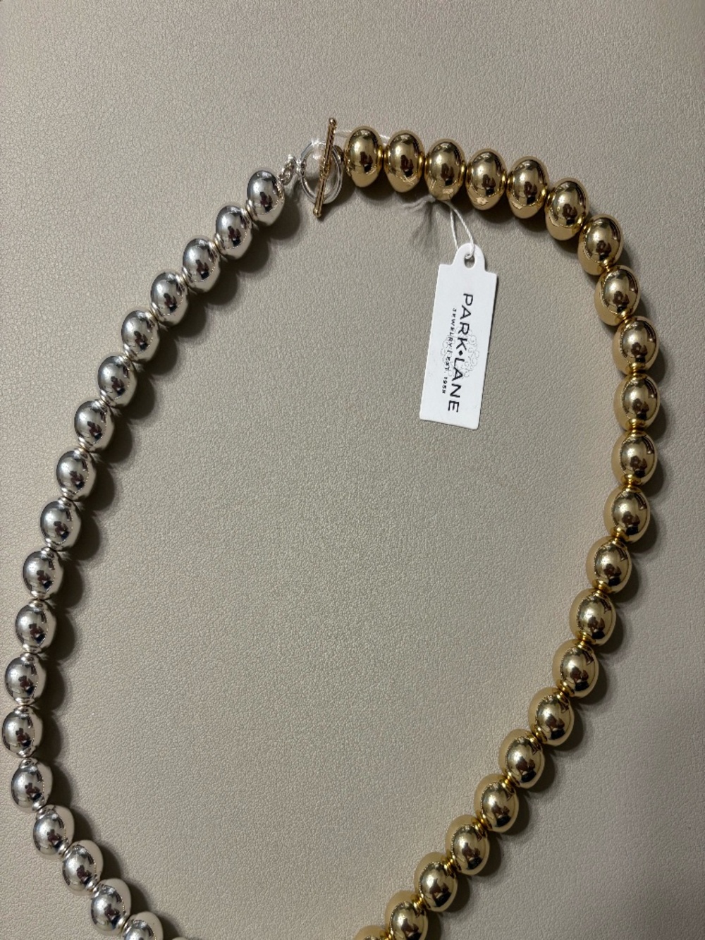 Park Lane Silver/Gold Toggle Closure 8MM Necklace